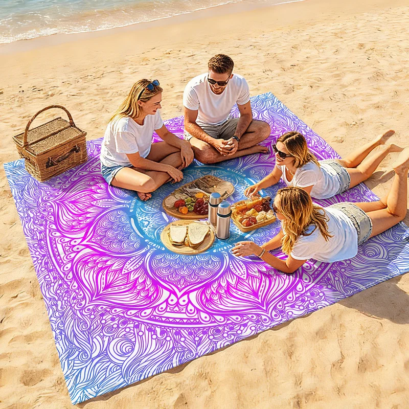 Strandmatte mit Mandala-Design Skanto
