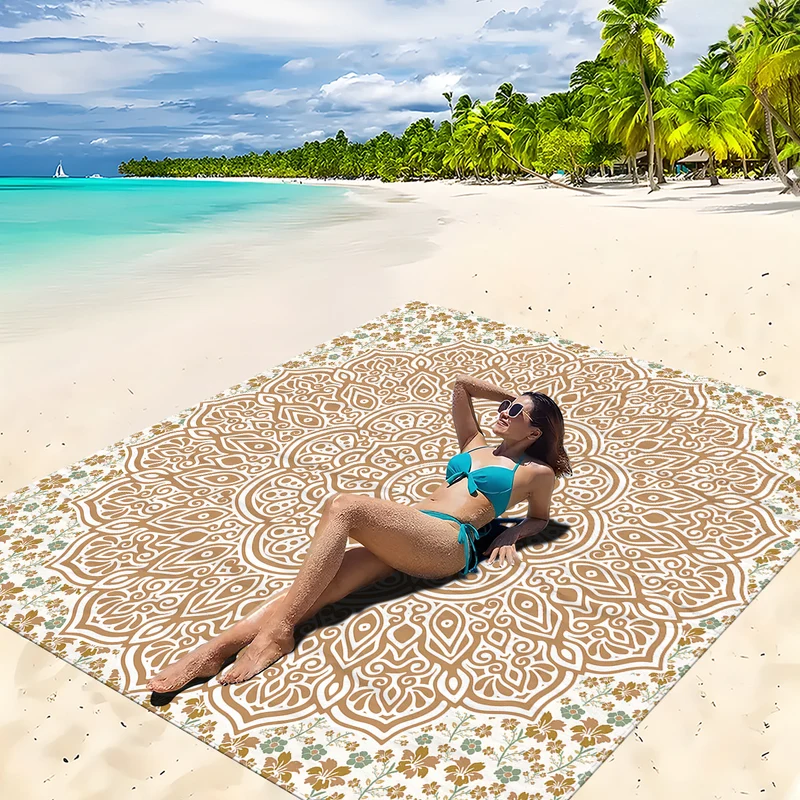 Strandmatte mit Mandala-Design Skanto