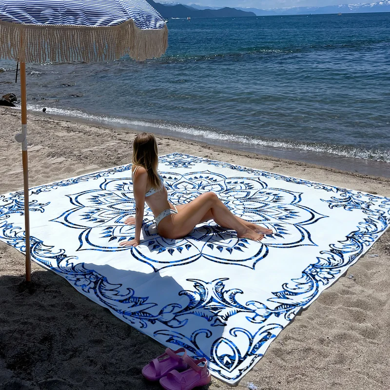 Strandmatte mit Mandala-Design Skanto