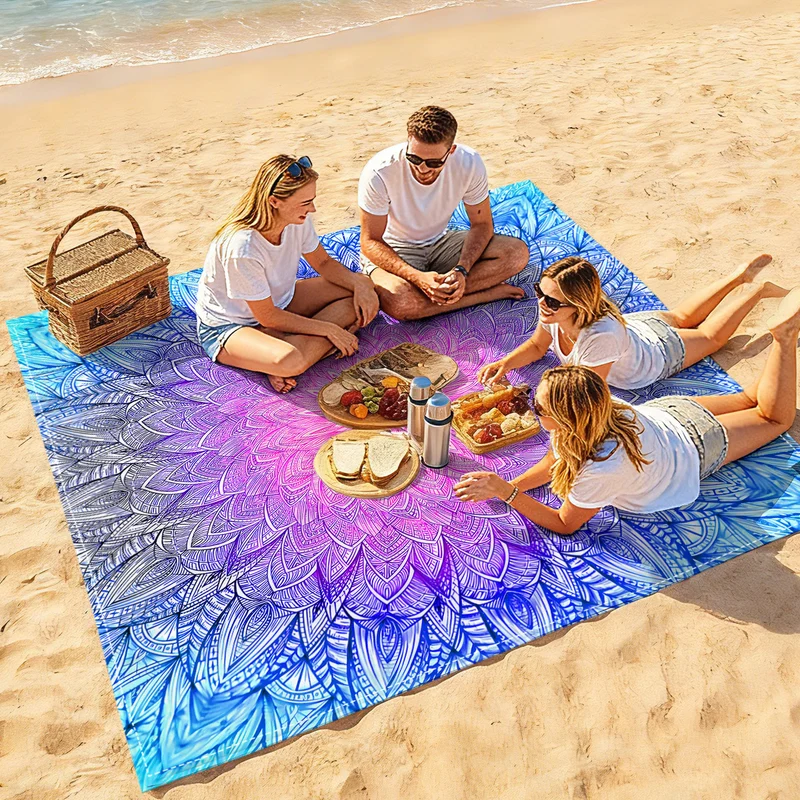 Strandmatte mit Mandala-Design Skanto