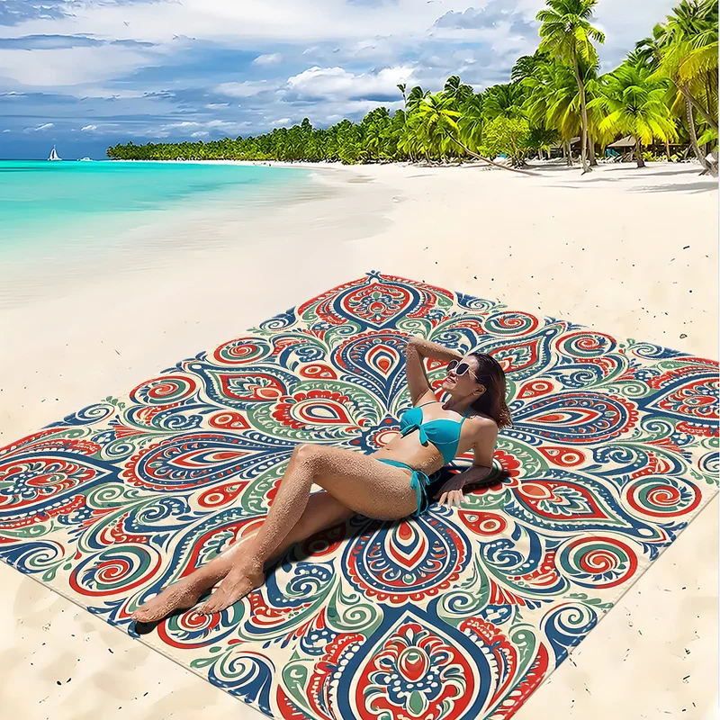 Strandmatte mit Mandala-Design Skanto