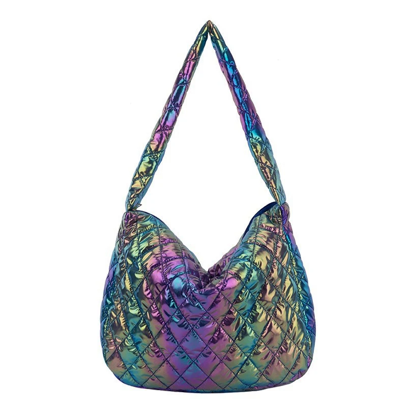 Iridescent gesteppte Hobo-Tasche