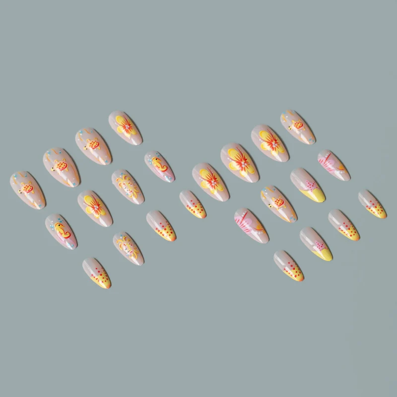 Künstlerisches von Ozeanen inspiriertes Nagelkunstset
