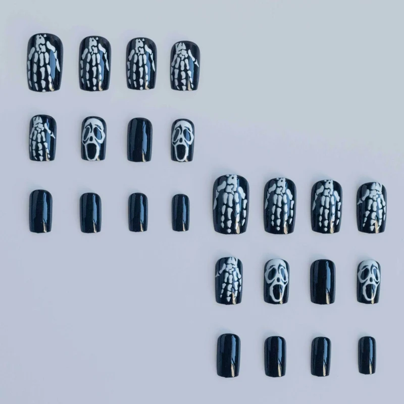 Künstlerisches Skelett Nagelkunstset