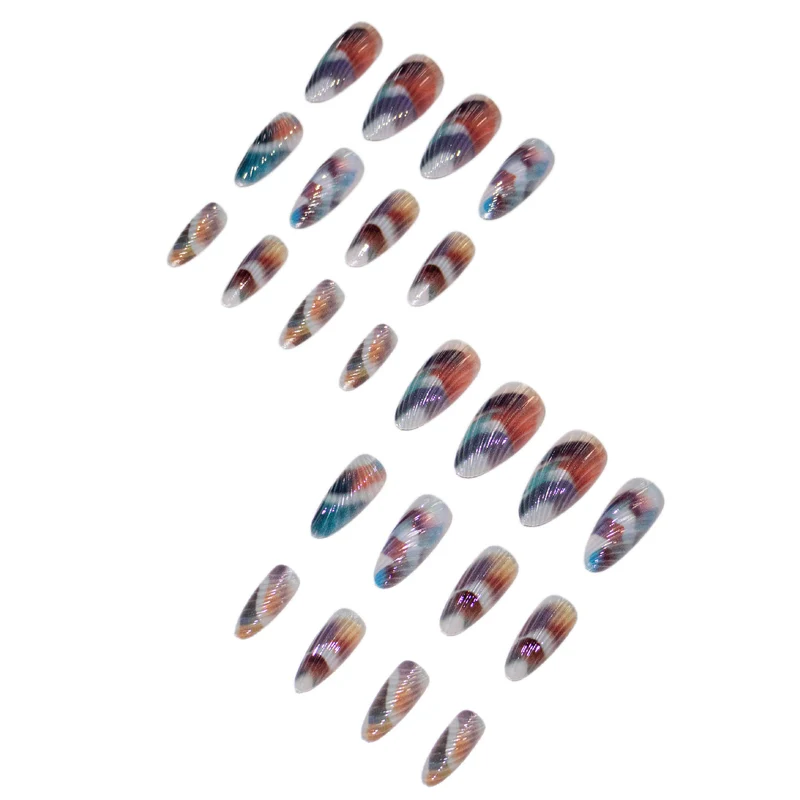 Künstlerisches Muscheln-inspiriertes Nagelkunstset