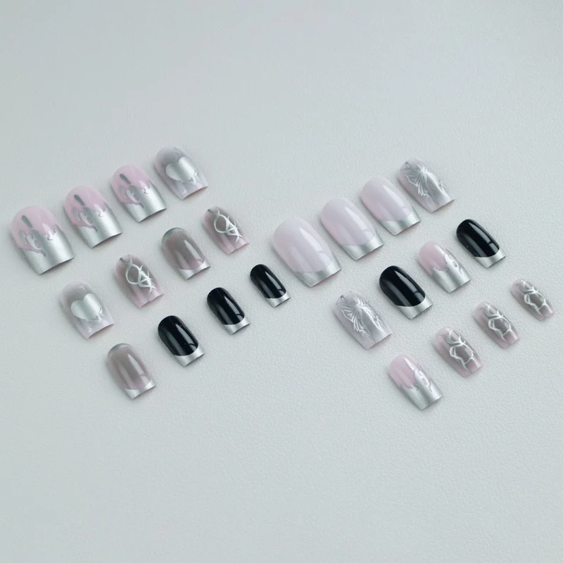 Künstlerisches Nageldesign mit einzigartigen Mustern