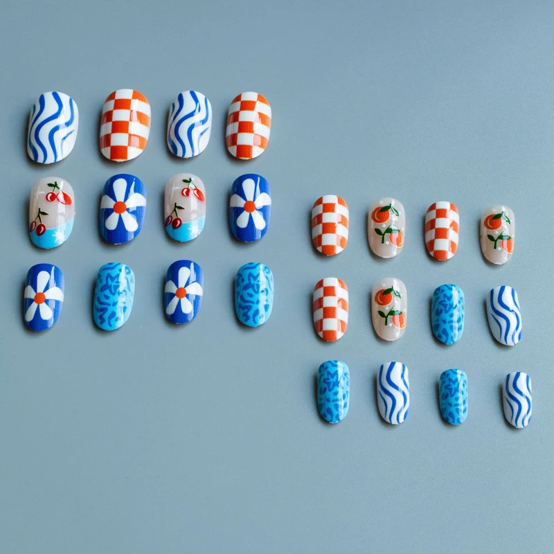 Künstlerisches Nageldesign-Kit mit saisonalen Themen