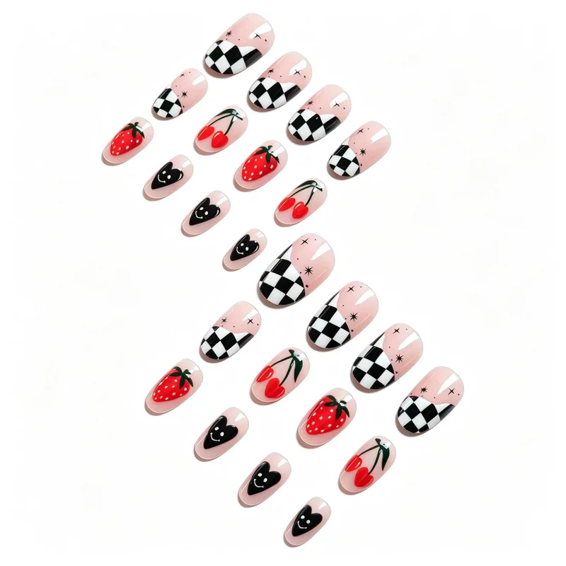 Kreatives florales und fruchtiges Nagelkunst-Set