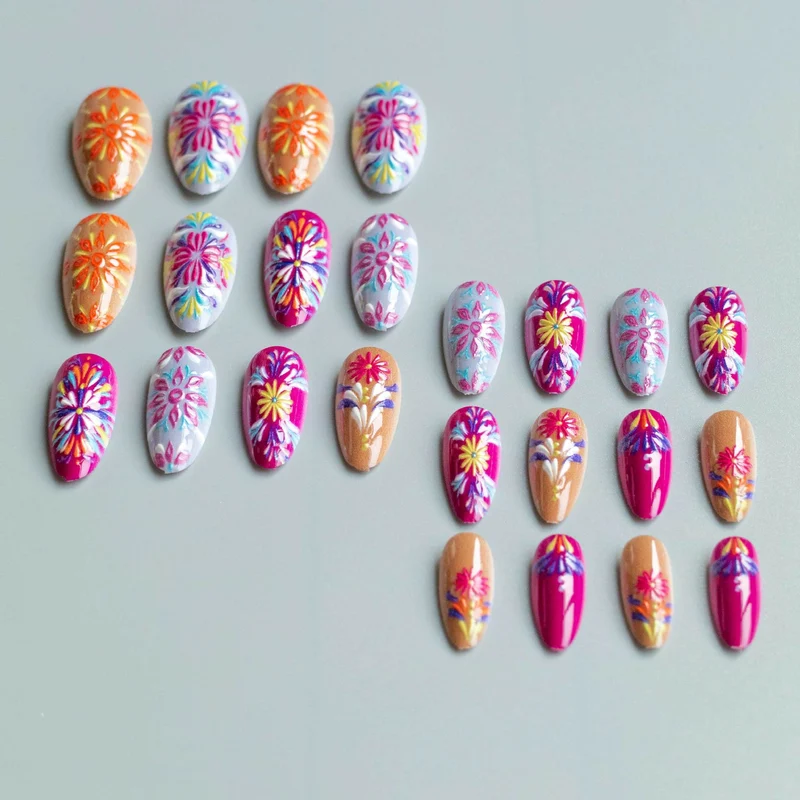 Kreatives Blumen-Acryl-Nagelkunst-Design-Kit