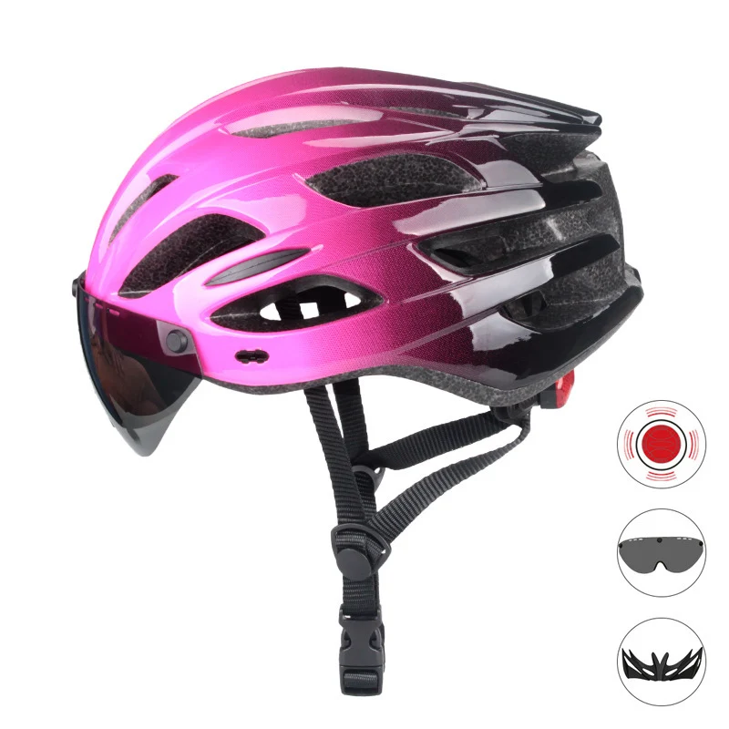 Aerodynamischer Fahrradhelm mit integriertem Visier Skanto