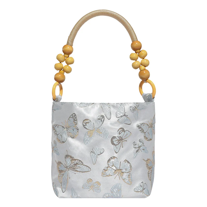 Elegante Handtasche mit Bambusgriff