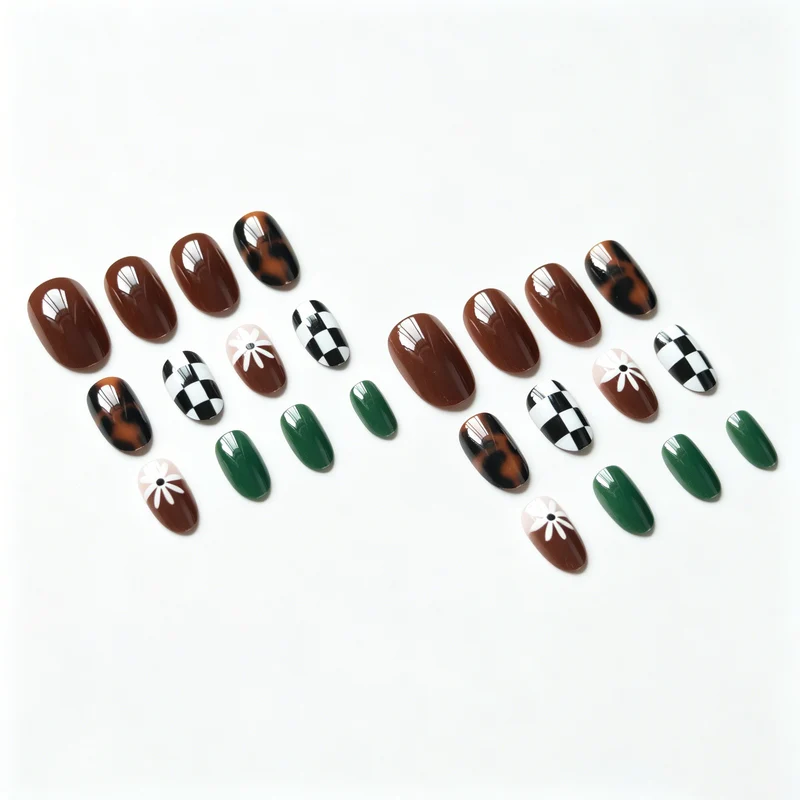 Künstlerisches gemischtes Muster Nagelkunst Set