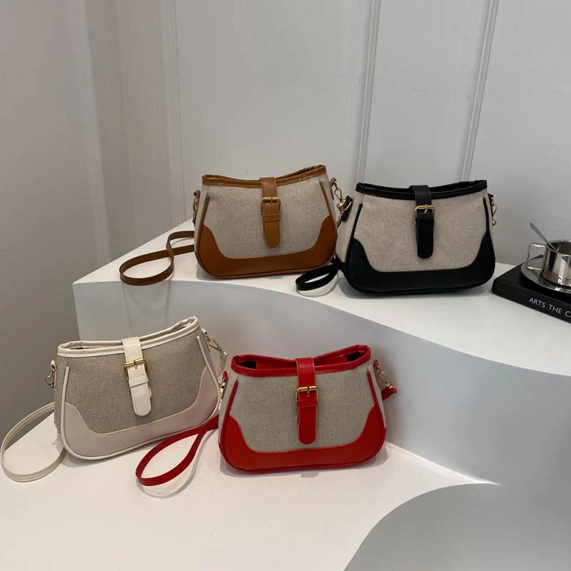 Strukturierte Canvas-Handtasche