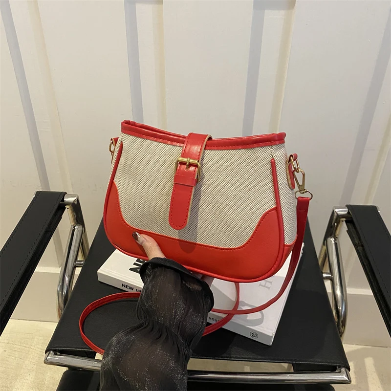 Strukturierte Canvas-Handtasche