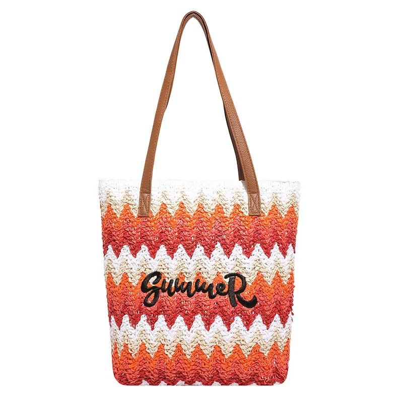 Boho Gewebte Strohtasche