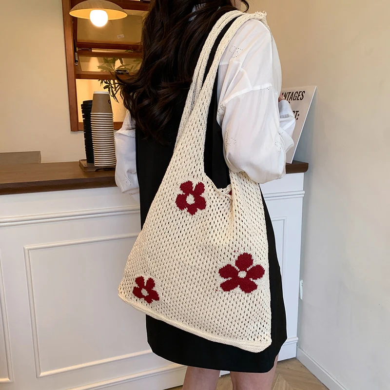 Bohemian Floral Häkel-Tote-Bag