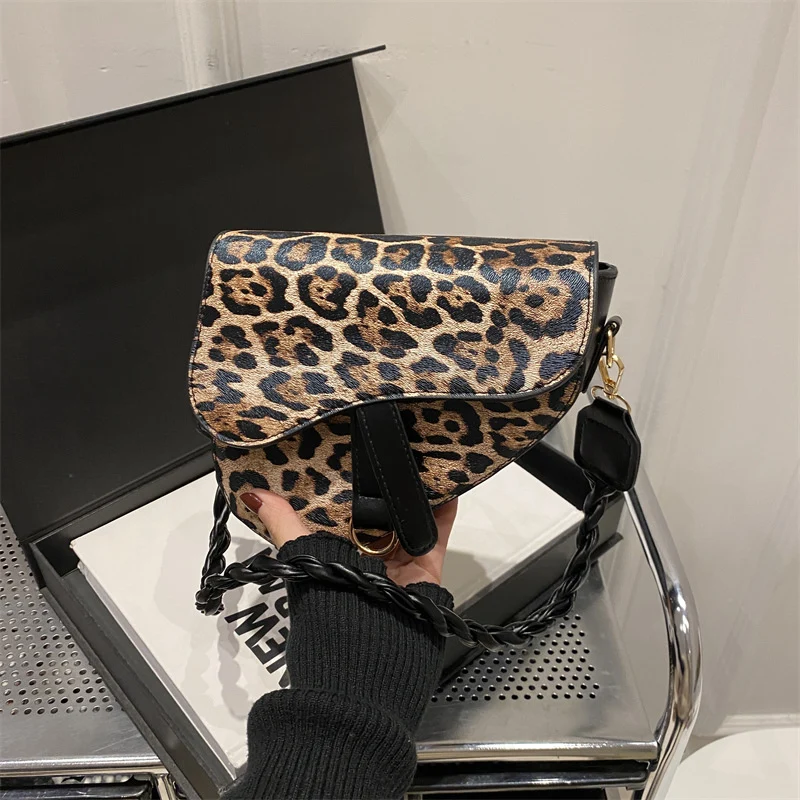 Leopardenmuster Umhängetasche