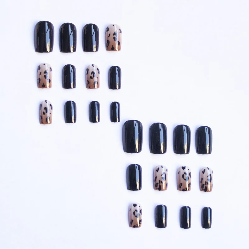 Künstlerisches Leopardenmuster Acryl-Nagelkunst-Set