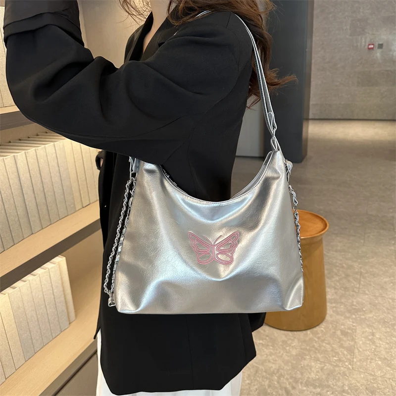 Schmetterling-gestickte lässige Handtasche