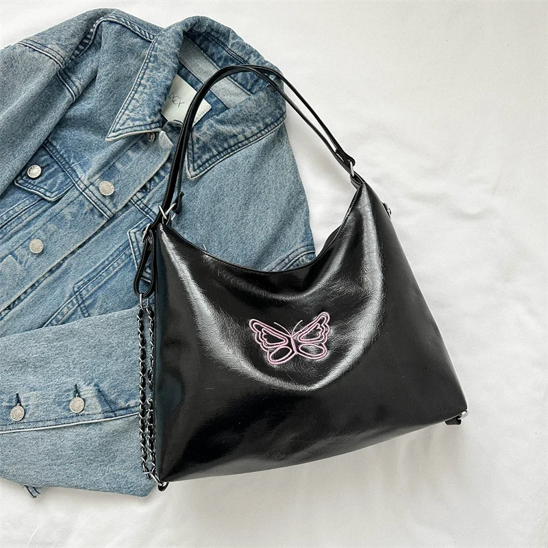 Schmetterling-gestickte lässige Handtasche