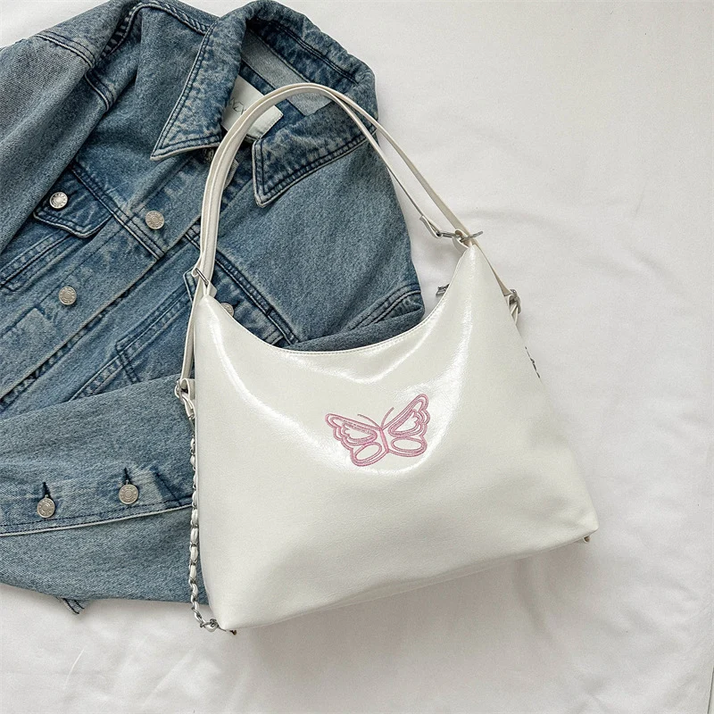 Schmetterling-gestickte lässige Handtasche