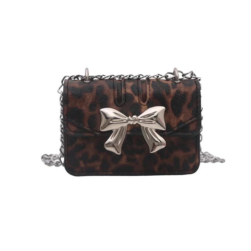 Tiered Animal Print Umhängetasche