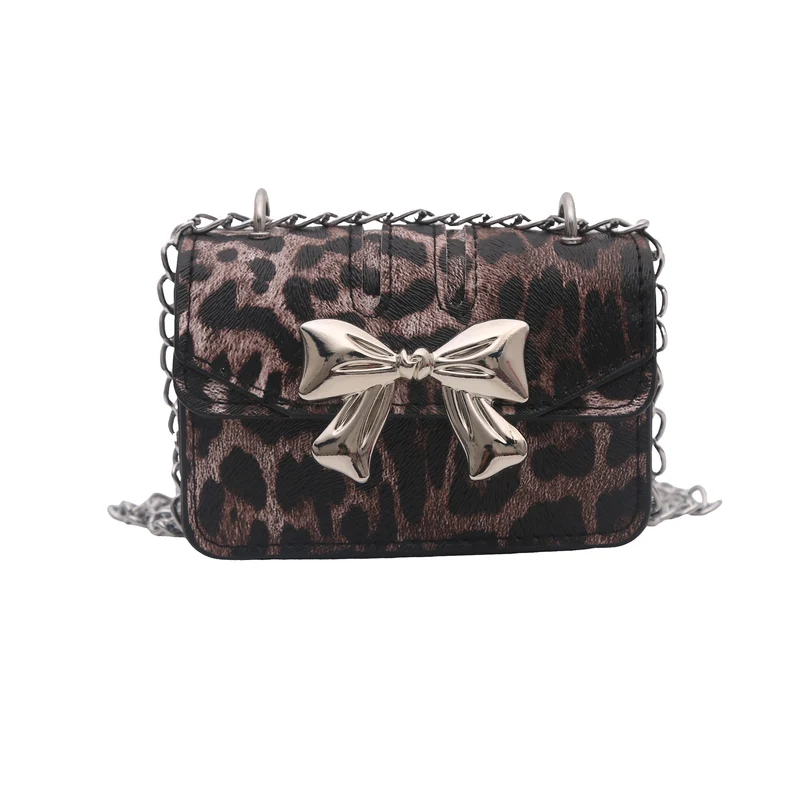 Tiered Animal Print Umhängetasche