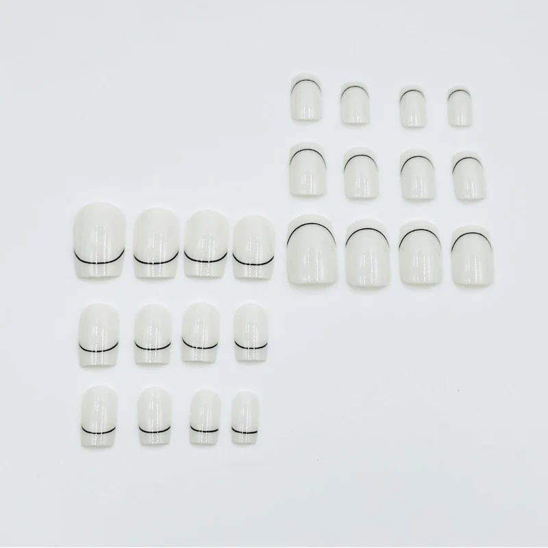Künstlerisches French Tip Nagelkunst Set