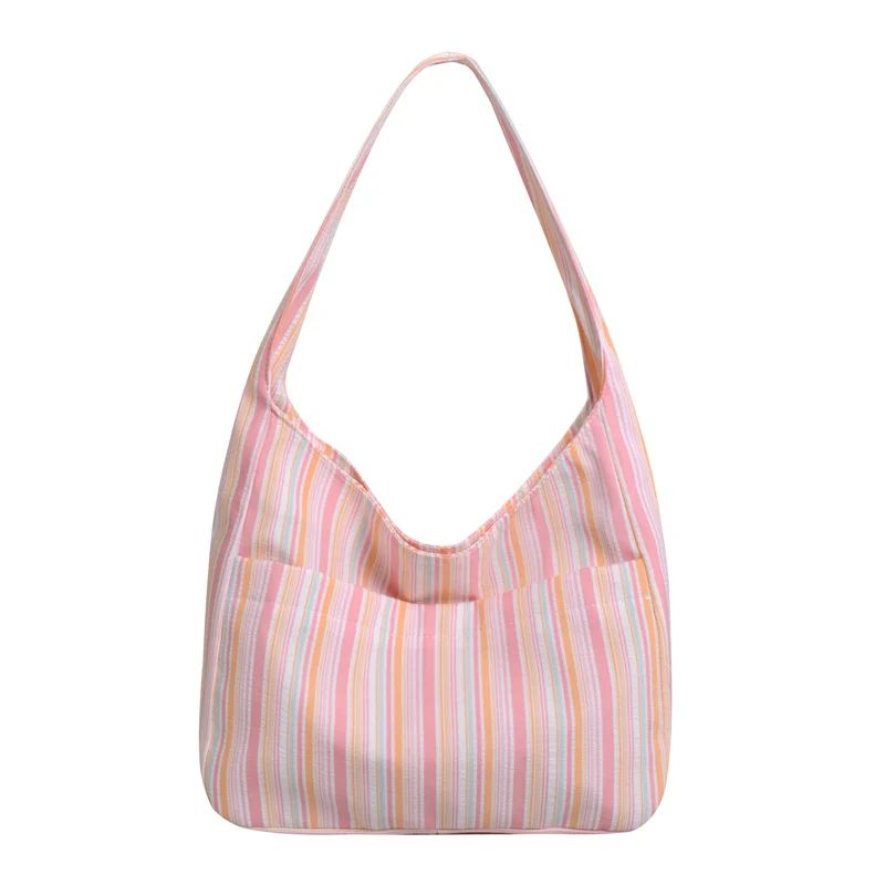 Lässige gestreifte Schultertasche