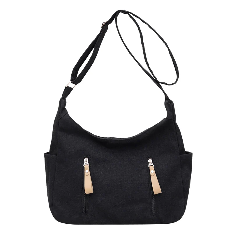 Lässige Mehrfachtaschen-Schultertasche