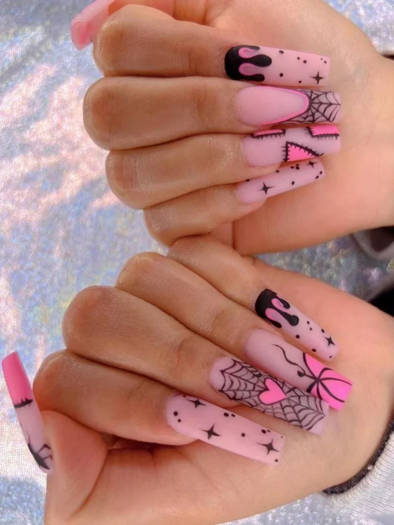 Künstlerisches Halloween-Nagelkunst-Design-Set 1790958074