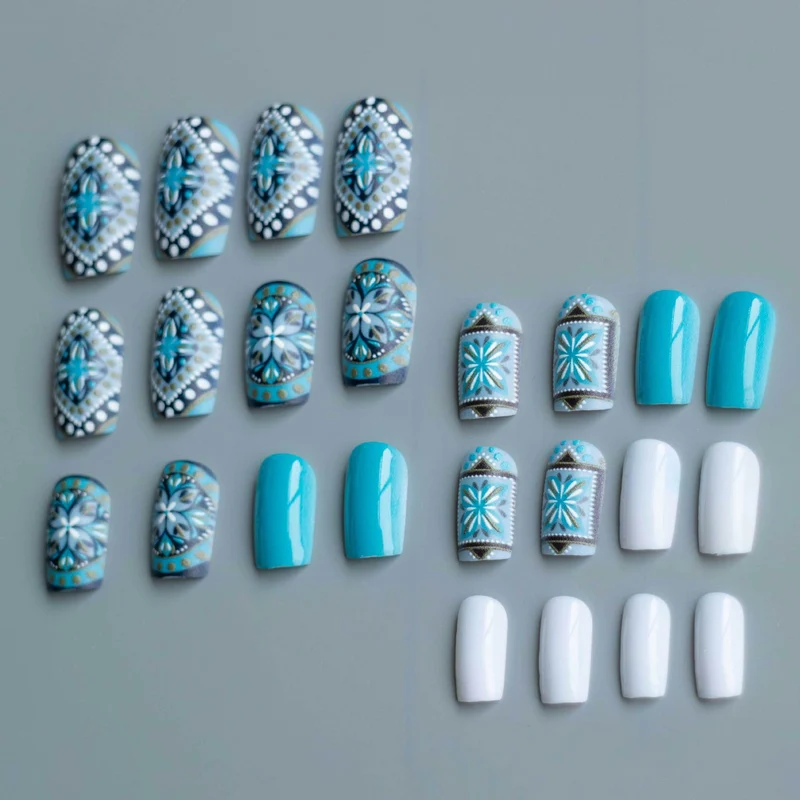 Künstlerisches Boho Nagelkunst Set