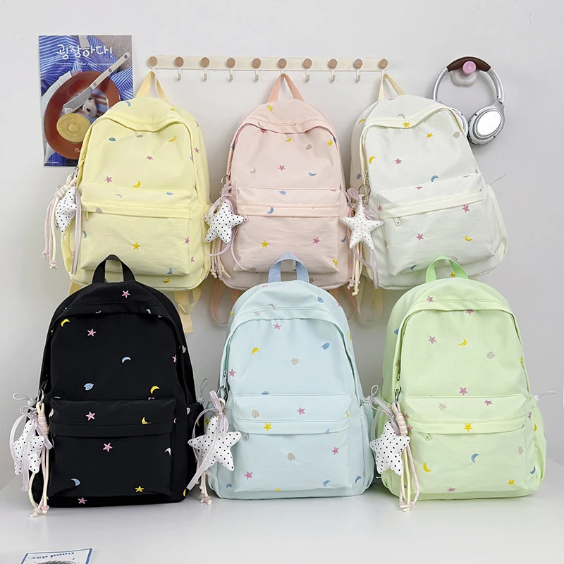 Gestickter Mond und Stern Rucksack Karnz