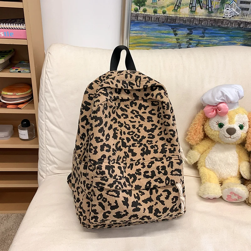 Stilvolle Leoparden-Print Cordura Rucksack