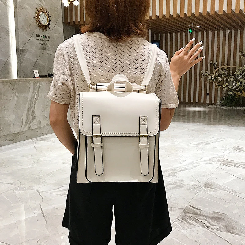 Strukturierter Leder-Rucksack