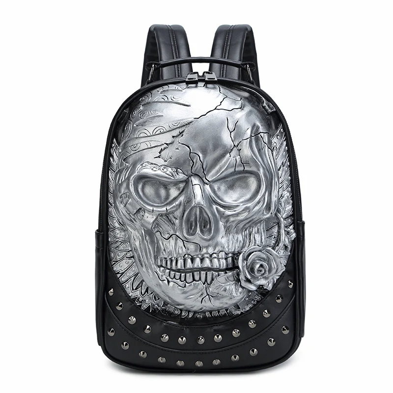 Stilvoller Rucksack mit Totenkopf-Design Skanto
