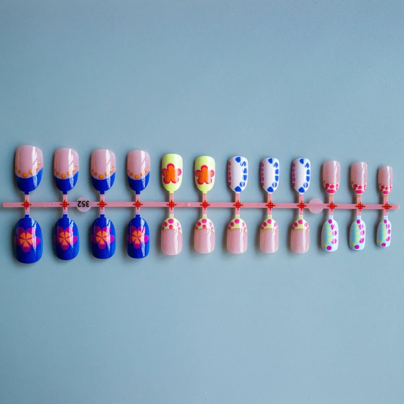 Künstlerisches floral ombre Nagelkunst Set
