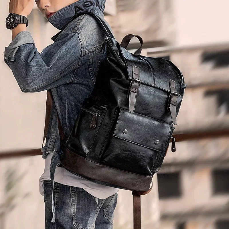 Robuster und eleganter Rucksack aus hochwertigem Kunstleder Skanto