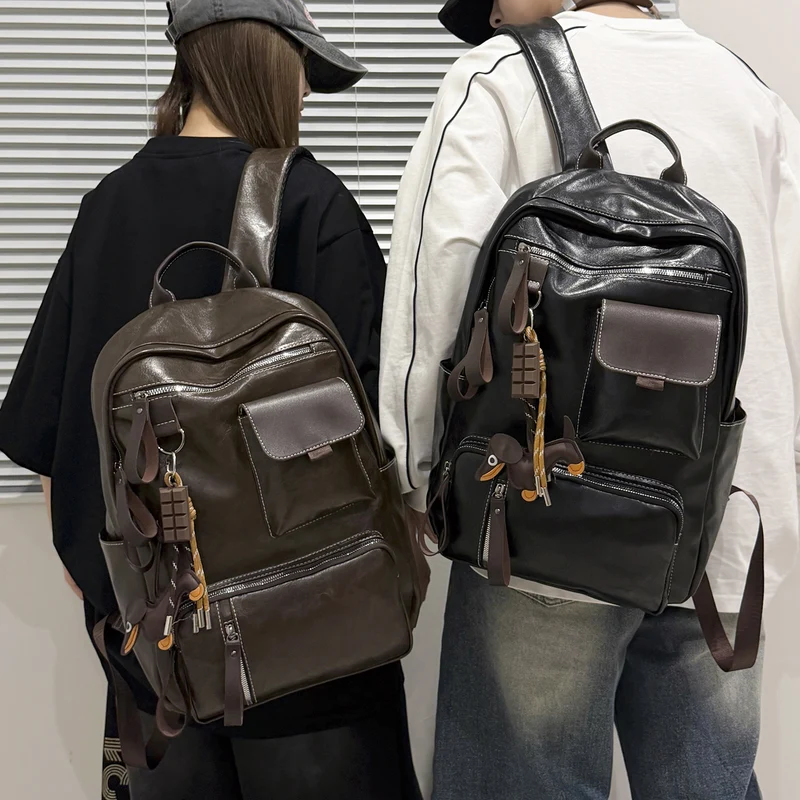 Haltbarer Vintage-Leder-Rucksack Karnz