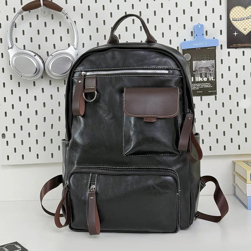 Haltbarer Vintage-Leder-Rucksack Karnz
