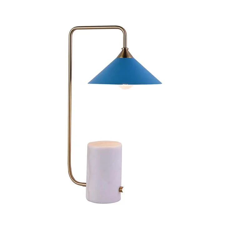 Moderne Marmor Tischlampe mit verstellbarem Schirm