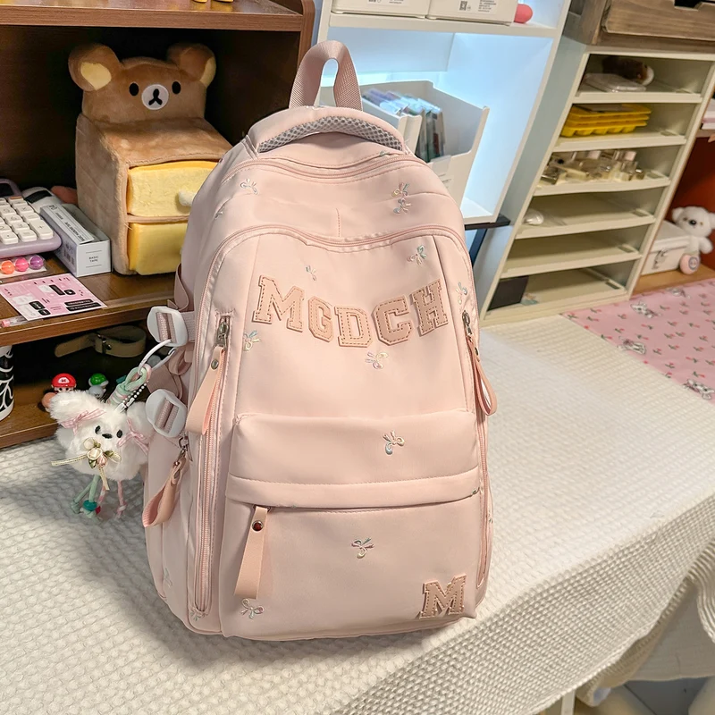 Bestickter Floral-gedruckter Rucksack Karnz
