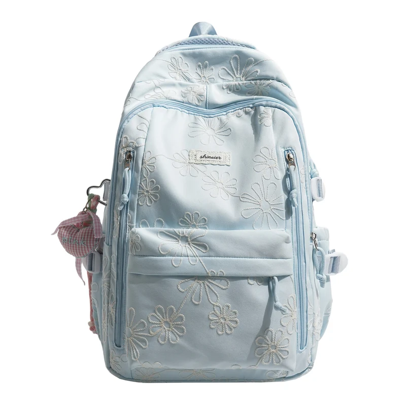 Bestickter Rucksack mit floralem Muster Karnz