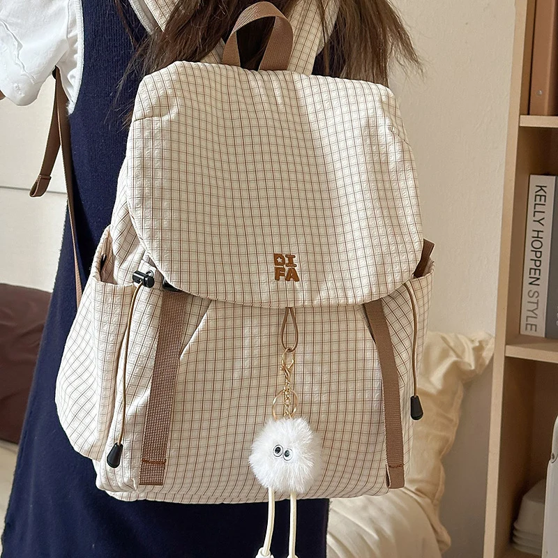 Langlebiger Multi-Taschen-Überprüfung Rucksack Karnz