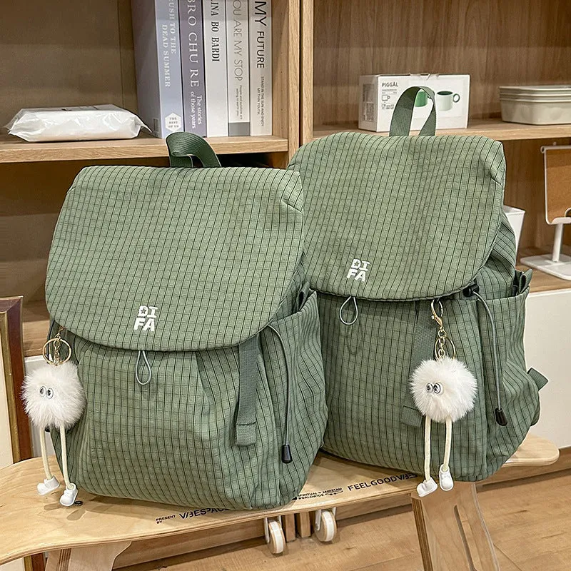 Langlebiger Multi-Taschen-Überprüfung Rucksack Karnz