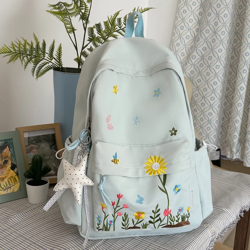 Floral Bestickter Rucksack Karnz 1791204649