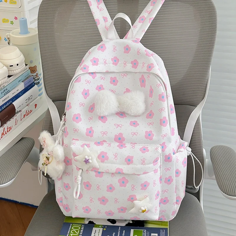 Blumenverzierte gemusterte Rucksack Karnz