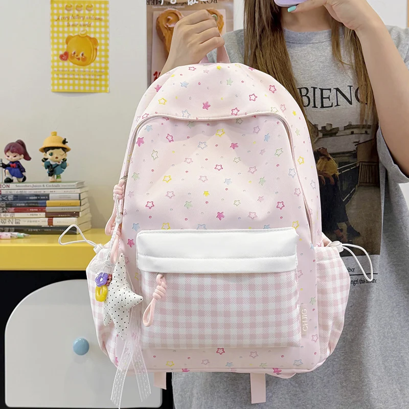 Niedlicher Sternenmuster-Casual-Tag-Rucksack Karnz