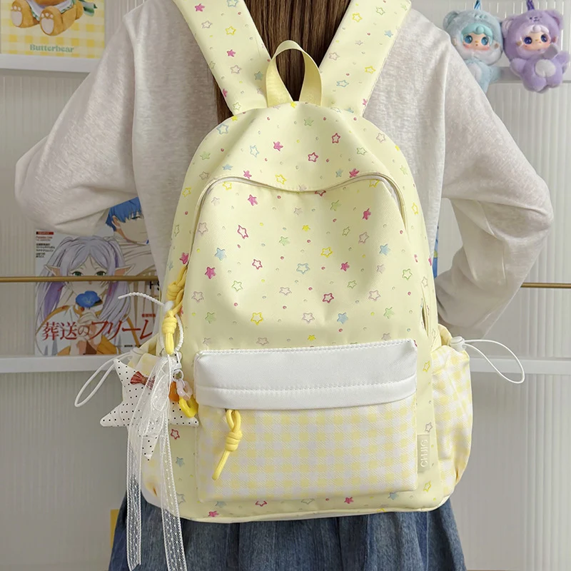 Niedlicher Sternenmuster-Casual-Tag-Rucksack Karnz