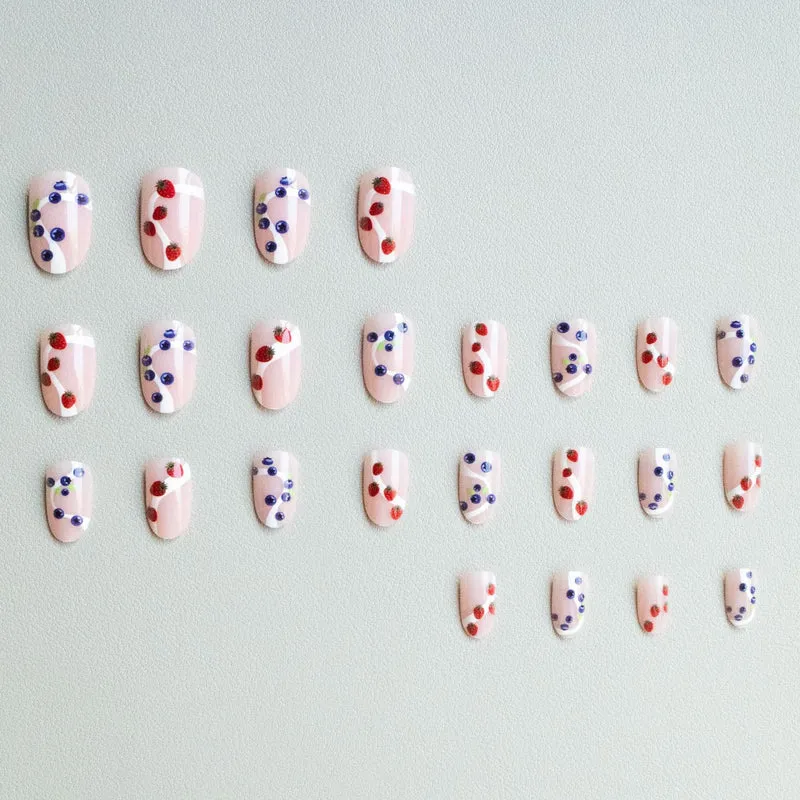 Künstlerisches durch Früchte inspiriertes Nagelkunstset